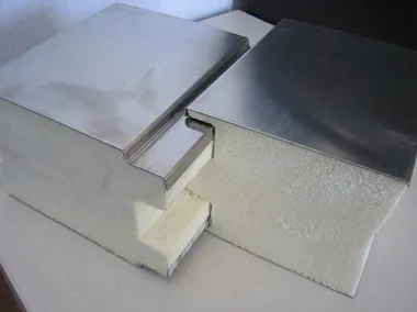 Сэндвич панель из нержавеющей стали стеновая ППУ/ПИР 1190x80мм