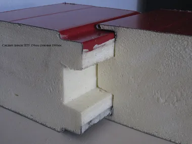 Сэндвич панель с пенополиуретаном (ППУ) стеновая 1000x150мм