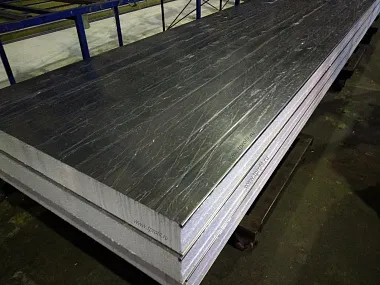 Сэндвич панель из нержавеющей стали стеновая ППУ/ПИР 1190x80мм