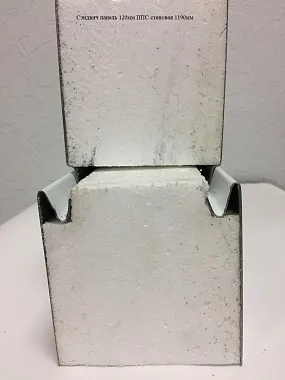 Сэндвич панель с пенополистиролом (ППС) стеновая 1190x120мм