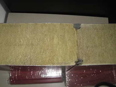 Сэндвич панель с минеральной ватой стеновая 1190x50мм