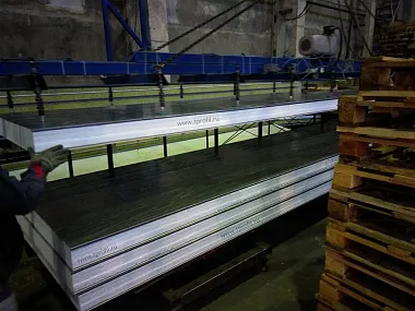 Сэндвич панель из нержавеющей стали стеновая ППУ/ПИР 1190x100мм