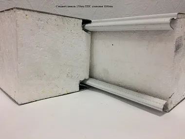 Сэндвич панель с пенополистиролом (ППС) стеновая 1000x150мм