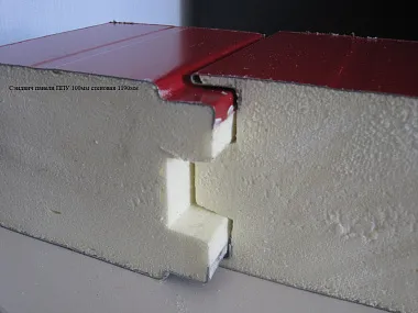 Сэндвич панель с пенополиуретаном (ППУ) стеновая 1190x100мм