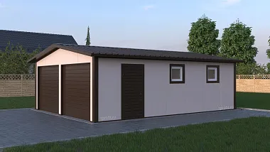 Большой гараж на 2 автомобиля