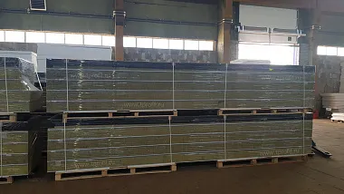 Сэндвич панель с минеральной ватой стеновая 1190x60мм