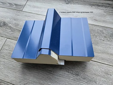 Сэндвич панель с пенополиизоциануратом (ПИР) кровельная 1000x80мм