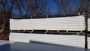 Сэндвич панель с пенополистиролом (ППС) стеновая 1190x80мм