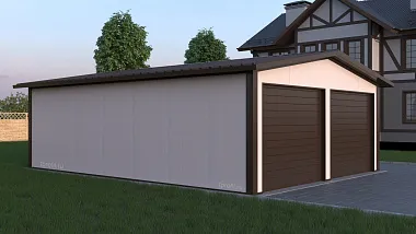 Большой гараж на 2 автомобиля