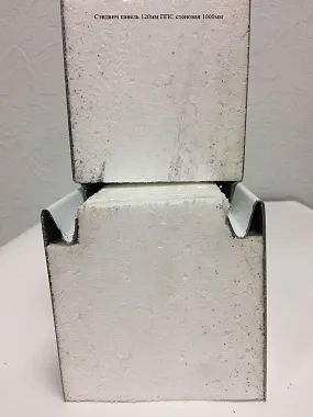 Сэндвич панель с пенополистиролом (ППС) стеновая 1000x120мм