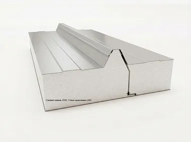 Сэндвич панель с пенополистиролом (ППС) кровельная 1000x150мм