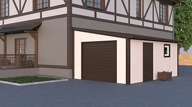 Пристройка гаража к дому