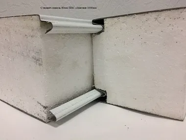 Сэндвич панель с пенополистиролом (ППС) стеновая 1000x80мм