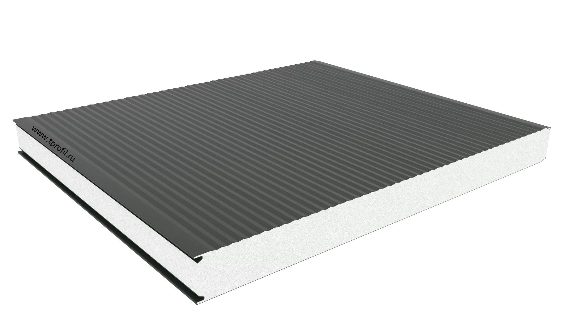 Стеновая панель, минеральная вата, волна, Ral: 1018