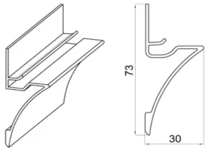 AL 101 Профиль потолочный L-3м