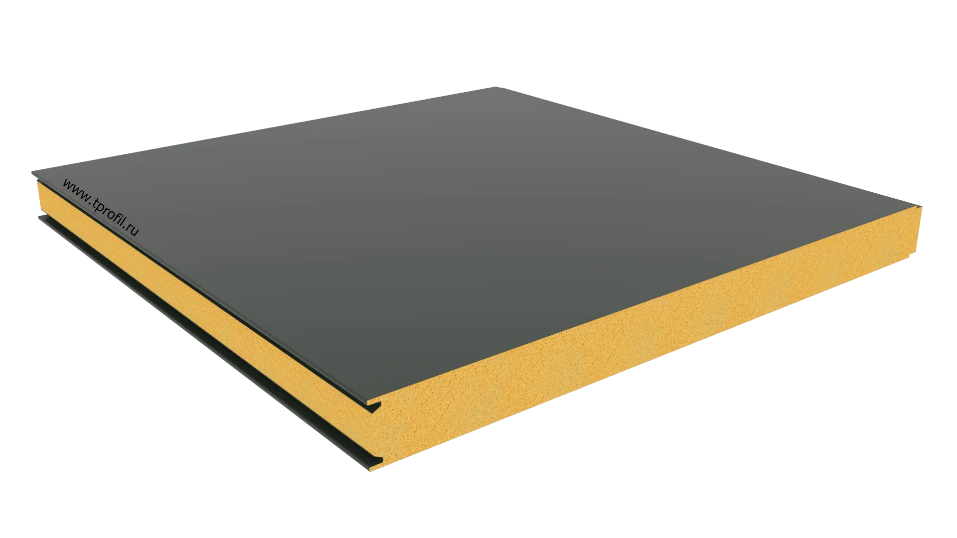 Стеновая панель, минеральная вата, волна, Ral: 1018