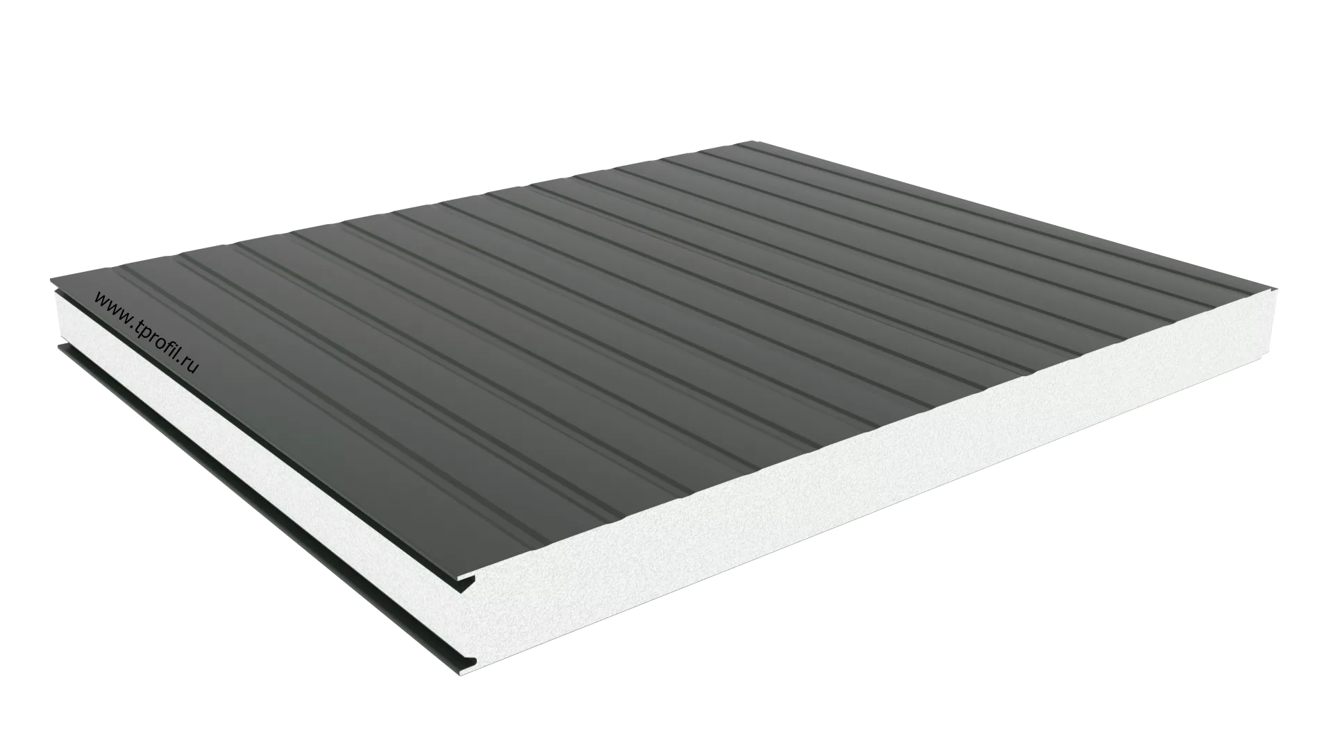 Стеновая панель, минеральная вата, волна, Ral: 1018