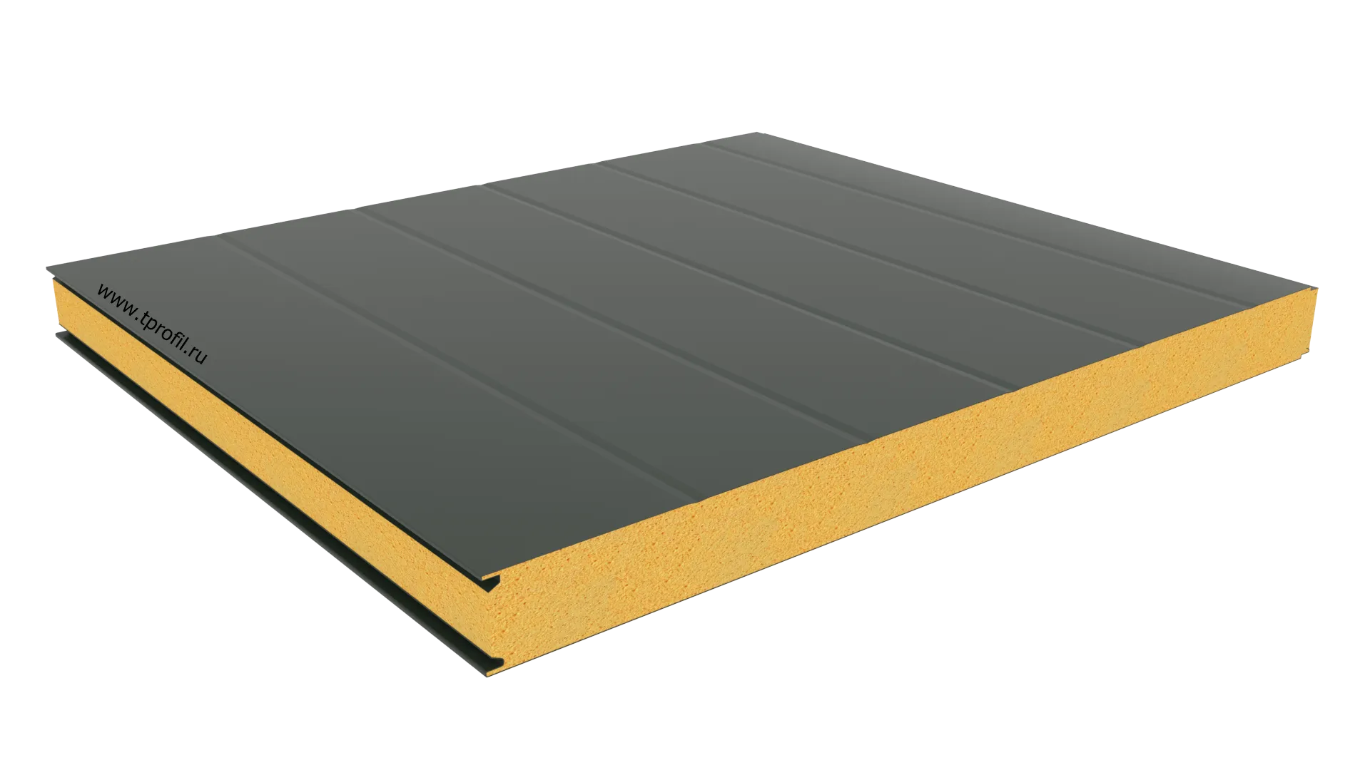 Стеновая панель, минеральная вата, волна, Ral: 1018