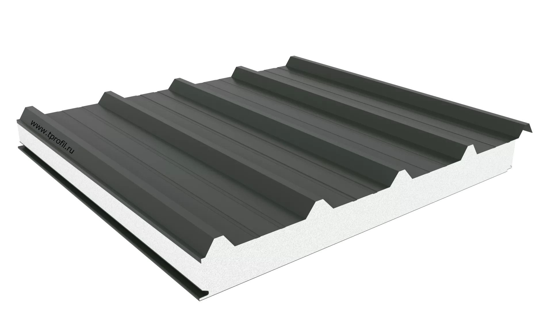 Стеновая панель, минеральная вата, волна, Ral: 1018