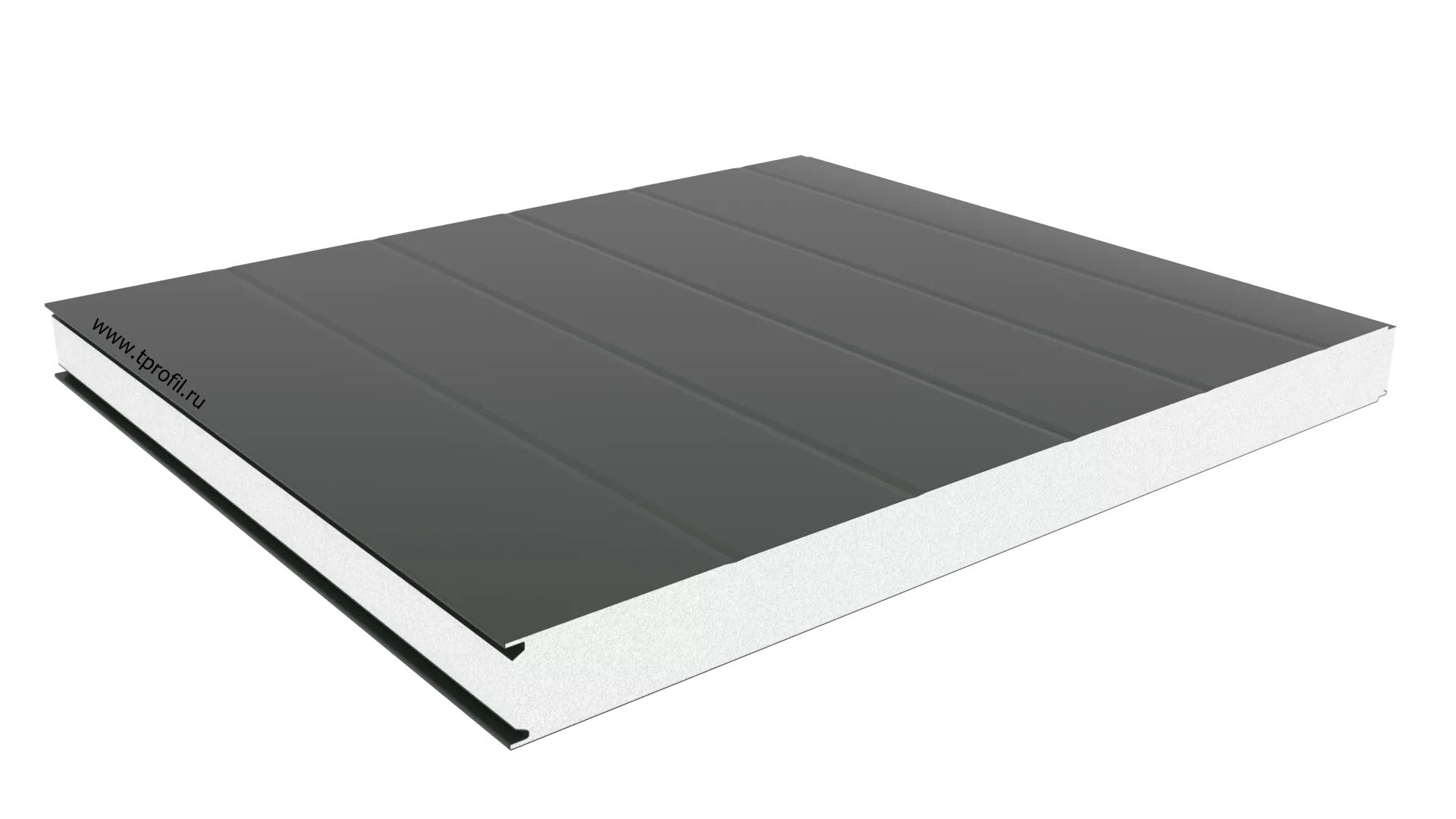 Стеновая панель, минеральная вата, волна, Ral: 1018