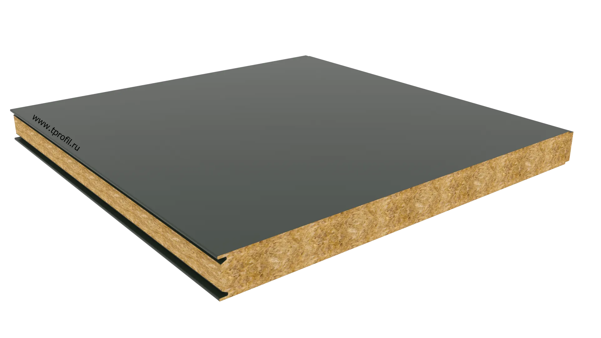 Стеновая панель, минеральная вата, волна, Ral: 1018