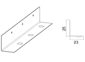 AL 105 Профиль угловой с пуклевкой для крепления AL 102 L-3м