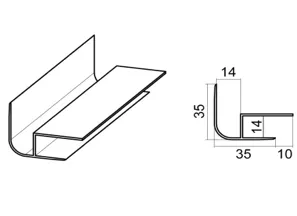 AL 106 Профиль вертикальный наружный L-3м