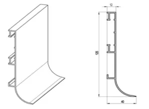 AL 107 профиль для завода линолеума L - 3м