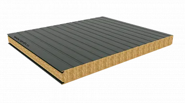 Сэндвич панели с минеральной ватой  (Мин.ватой)