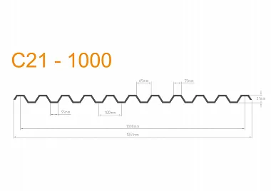 Профилированный лист С21-1000