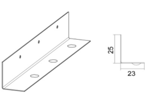 AL 105 Профиль угловой с пуклевкой для крепления AL 102 L-3м