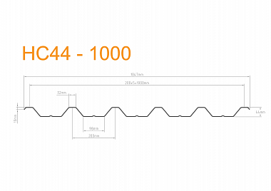 Профилированный лист НС44-1000