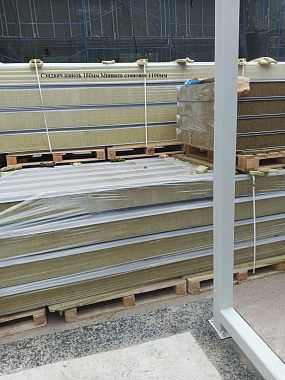 Сэндвич панель с минеральной ватой стеновая 1190x180мм