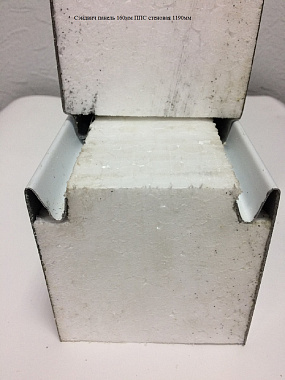 Сэндвич панель с пенополистиролом (ППС) стеновая 1190x160мм