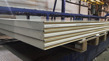 Сэндвич панель с пенополиизоциануратом (ПИР) кровельная 1000x100мм