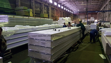 Сэндвич панель с пенополистиролом (ППС) кровельная 1000x250мм