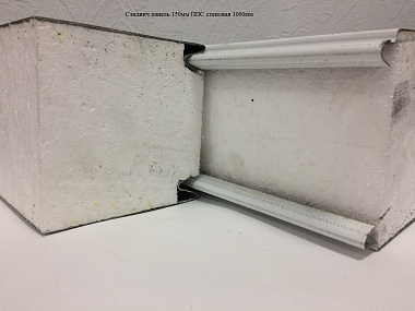 Сэндвич панель с пенополистиролом (ППС) стеновая 1000x150мм