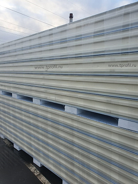 Сэндвич панель с пенополиуретаном (ППУ) стеновая 1000x80мм