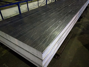 Сэндвич панель из нержавеющей стали стеновая ППУ/ПИР 1190x50мм