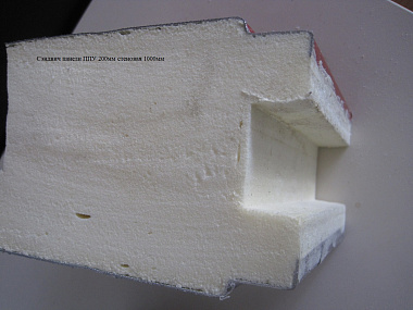 Сэндвич панель с пенополиуретаном (ППУ) стеновая 1000x200мм