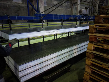 Сэндвич панель из нержавеющей стали стеновая ППУ/ПИР 1190x50мм