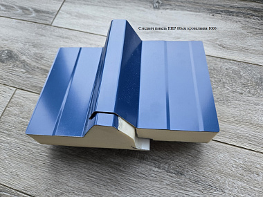 Сэндвич панель с пенополиизоциануратом (ПИР) кровельная 1000x80мм