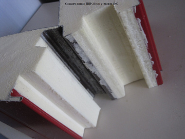 Сэндвич панель с пенополиизоциануратом (ПИР) стеновая 1000x200мм