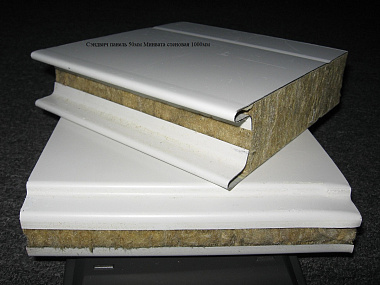 Сэндвич панель с минеральной ватой стеновая 1000x50мм