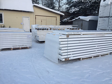 Сэндвич панель с пенополистиролом (ППС) стеновая 1000x60мм